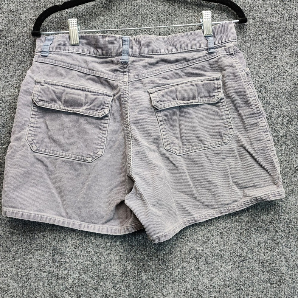 Old Navy Blue Jeans Women's Gray Corduroy High Rise Retro Boho Shorts Size 10 - Picture 2 of 7